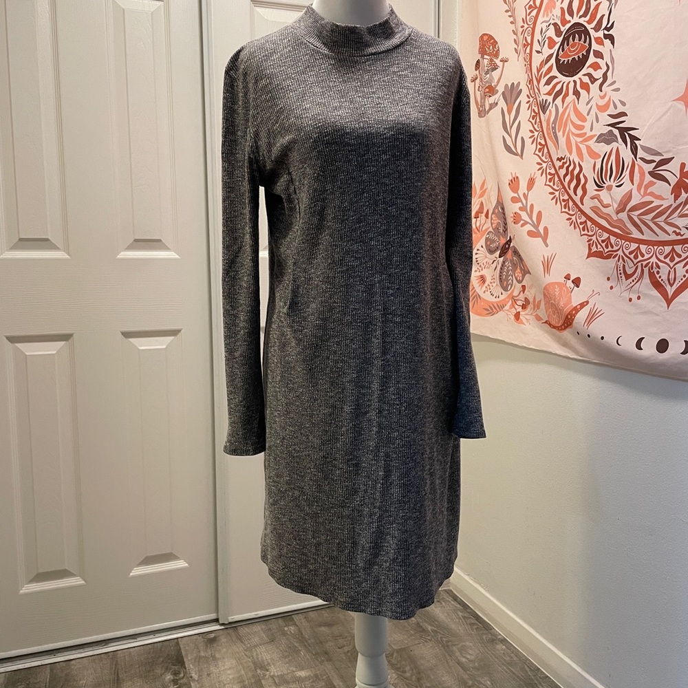 Madewell Charcoal Long Sleeve Dress